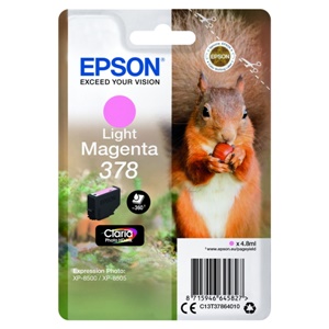 Original Epson 378 Light Magenta Inkjet Cartridge (C13T37864010)