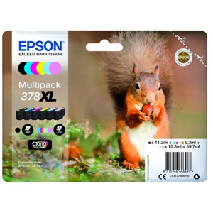 Epson Original 378XL 6 Colour High Capacity Inkjet Cartridge Multipack (C13T37984010)