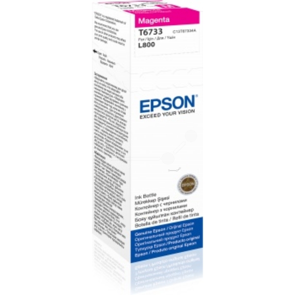 Original Epson T6733 Magenta Ink Bottle C13T67334A