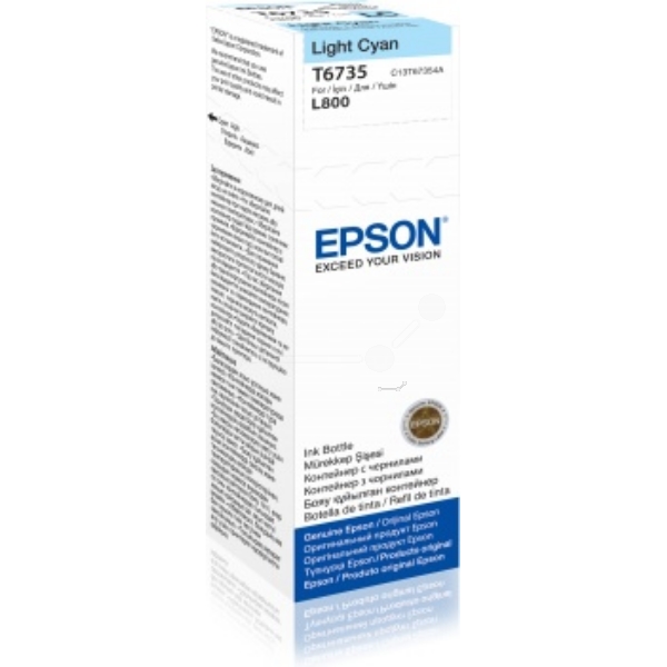 Original Epson T6735 Light Cyan Ink Bottle C13T67354A