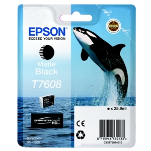 Original Epson T7608 Matt Black Inkjet Cartridge (C13T76084010)
