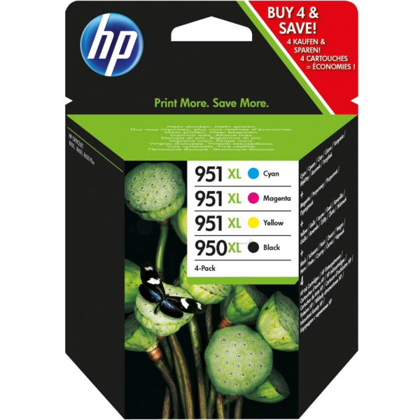 
	HP Original 950XL/951XL Combo Pack - Black/Cyan/Magenta/Yellow, 4-pack
