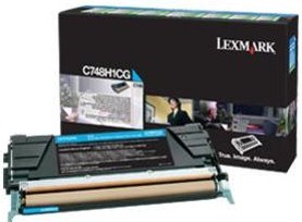 Original Lexmark C748H1CG Cyan High Capacity Toner Cartridge