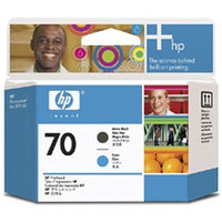 HP Original Printhead No. 70 Matte Black and Cyan Printhead 