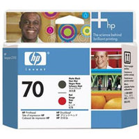 HP Original Printhead  No. 70 Matte Black and Red 