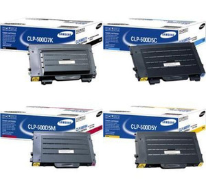 Original Samsung CLP-500D Toner Cartridge Multipack (CLP-500D7K/500D5C/500D5M/500D5Y)