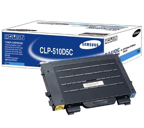 Original Samsung CLP-510D5C Cyan Toner Cartridge        