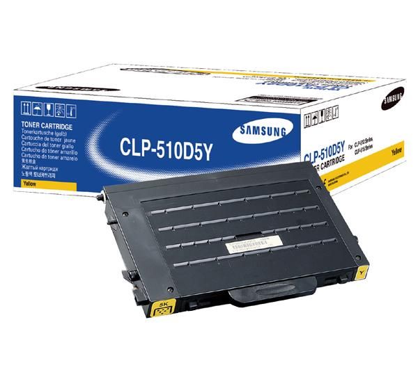 Original Samsung CLP-510D5Y Yellow Toner Cartridge        