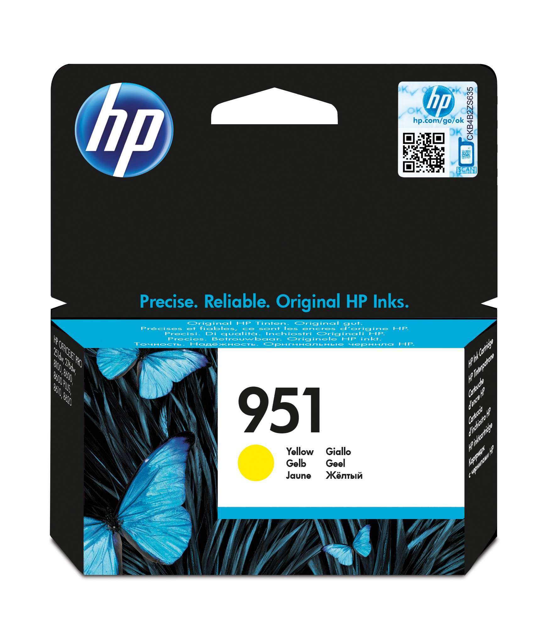 HP Original 951 Yellow Ink Cartridge CN052AE