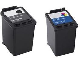 Dell GM720/YY640 Black & DR747/UN398 Colour Remanufactured Ink Cartridges (SERIES 10)