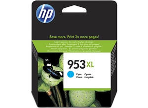 HP Original 953XL Cyan High Capacity Inkjet Cartridge (F6U16AE)