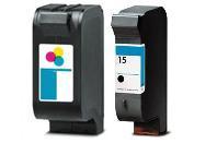 Remanufactured HP 23 (C1823D) High Capacity Colour 38ml and HP 15 (C6615DN) High Capacity Black 25ml Ink Cartridges