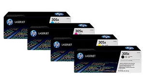 Original HP 305 Toner Cartridge Multipack (CE410X/CE411A/CE412A/CE413A)