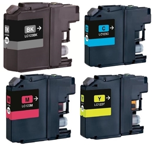 
	Compatible Brother LC123 Inks full Set of 4 (Black,Cyan,Magenta,Yellow)
