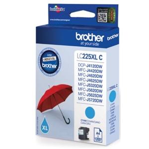 Brother Original LC225XLC High Capacity Cyan Ink Cartridge