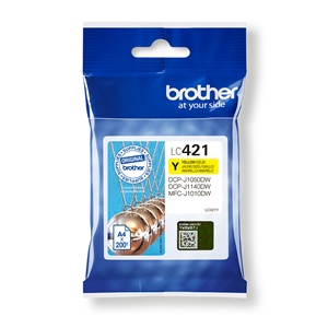 Original Brother LC421Y Yellow Inkjet Cartridge