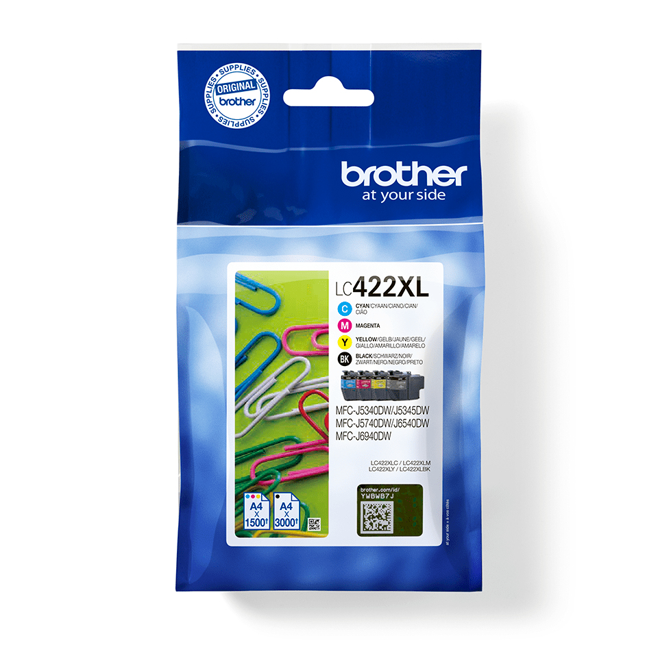 Original Brother LC422XLVAL High Capacity Multipack Inkjet Cartridge