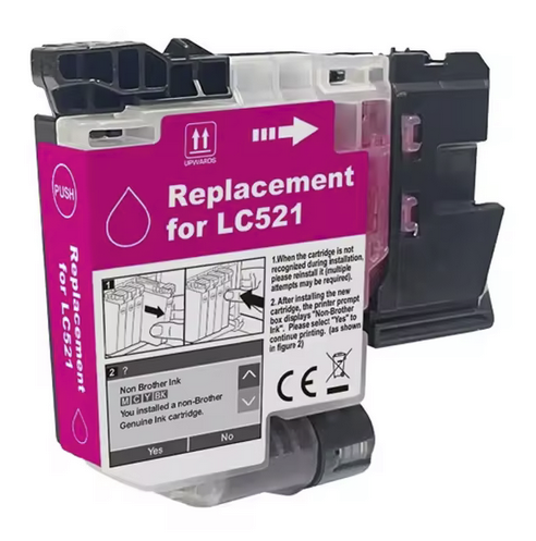 Brother LC-521 Compatible Magenta Ink Cartridge