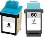 Lexmark 50 (17G0050) Black and Lexmark 60 (17G0060) Colour High Capacity Remanufactured Ink Cartridges
