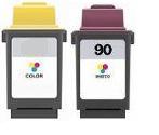 Lexmark 90 (12A1990) Photo High Capacity and Lexmark 19/20 (15M2619)/(15M0120) Colour High Capacity Remanufactured Ink Cartridges
