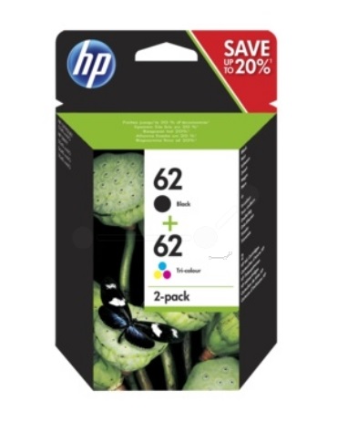 Original HP 62 Black & Colour Twin Pack (N9J71AE)