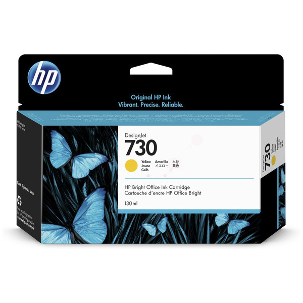 Original HP 730 Yellow Inkjet Cartridge P2V64A