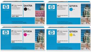 Original HP Q647 Toner Cartridge Multipack (Q6470A/Q7581A/Q7582A/Q7583A)