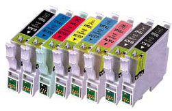 Compatible Epson T0341/T0342/T0343/T0344/T0345/T0346/T0347/T0348 Cartridges Full Set