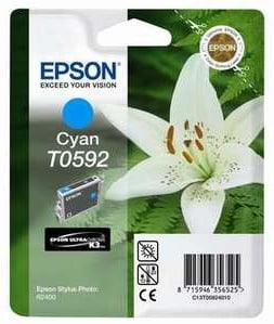 Original Epson T0592 Cyan Ink Cartridge
