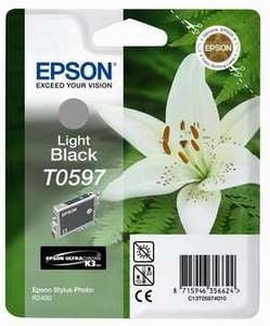 Original Epson T0597 Light Black Ink Cartridge
