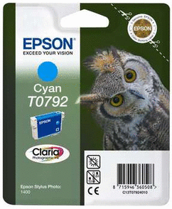 Original Epson T0792 Cyan Ink Cartridge
