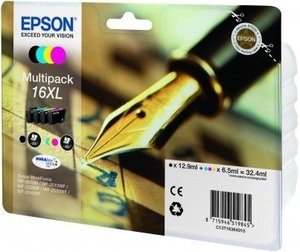 
	Epson Original T1636 (Series 16XL) Pack Of 4 (Black,Cyan,Magenta,Yellow)
