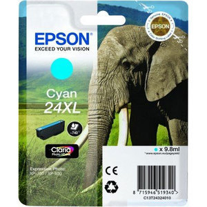 Original Epson 24XL Cyan High Capacity Ink Cartridge (T2432)