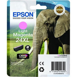 Original Epson 24XL Light Magenta High Capacity Ink Cartridge (T2436)