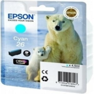 
	Epson Original T2612 Cyan Ink Cartridge (Series 26)
