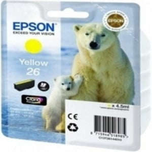 Original Epson 26 Yellow Ink Cartridge (T2614)