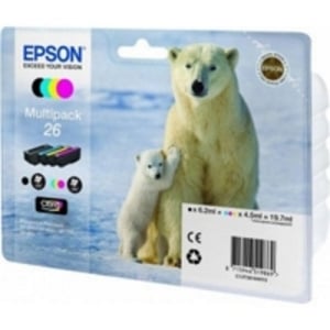 Original Epson 26 Ink Cartridge Multipack (T2616)