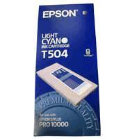 Original Epson T504 Light Cyan Ink Cartridge 
