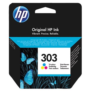 Original HP 303 Tri-Colour Inkjet Cartridge (T6N01AE)