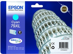 Epson Original 79XL Cyan High Capacity Ink Cartridge (C13T79024010)