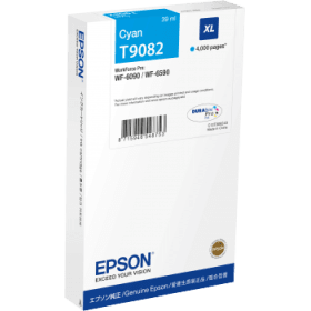 Original Epson T9082 Cyan High Capacity Inkjet Cartridge (C13T908240)