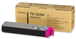 Original TK-520M Kyocera Magenta Toner Cartridge