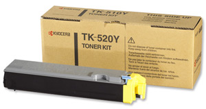 Original TK-520Y Kyocera Yellow Toner Cartridge