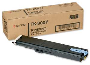Original Kyocera TK-800Y Yellow Toner Cartridge
