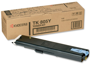 Original TK-805Y Kyocera Yellow Toner Cartridge