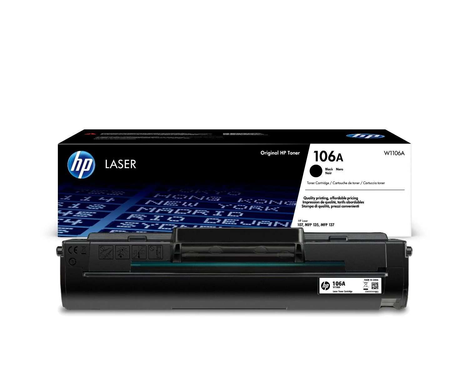 HP Original 106A Black Toner Cartridge W1106A