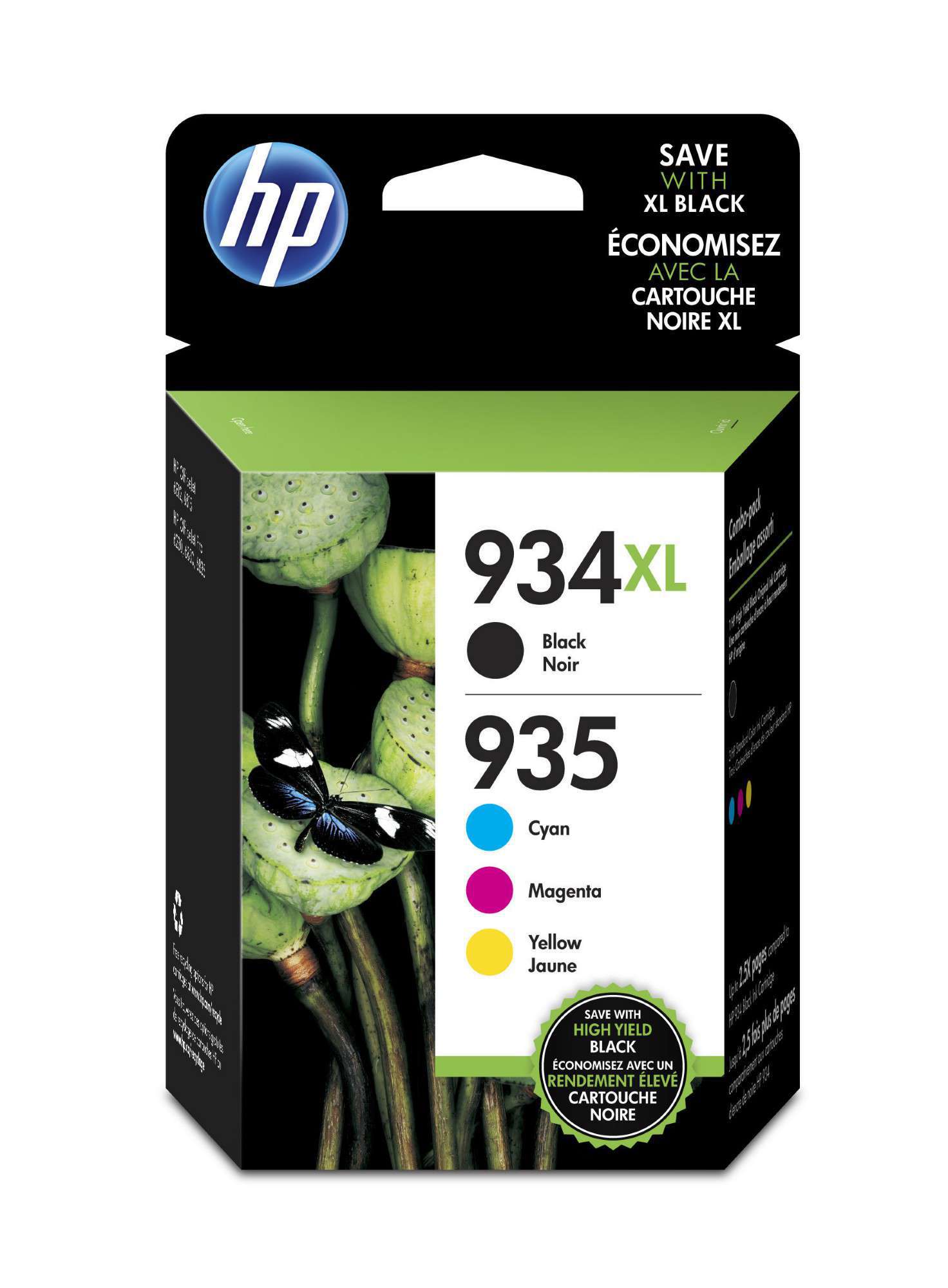 HP Original 934XL/935XL Combo Pack of 4 Ink Cartridges - Black/Cyan/Magenta/Yellow