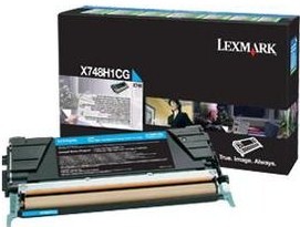 Original Lexmark X748H1CG Cyan High Capacity Toner Cartridge