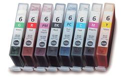 
	Canon BCI-6 Compatible Cartridges Full Set of 8 (Black/Cyan/Magenta/Yellow/Photo Cyan/Photo Magenta/Green/Red)
