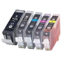 
	Canon PGI-5 &amp; CLI-8 BKCMY Compatible Cartridges Set of 5 (Black/Black/Cyan/Magenta/Yellow)
